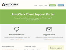 Tablet Screenshot of myautoclerk.com